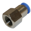Push in fitting nickel plated brass-PBT straight female G1/2"x10mm tube